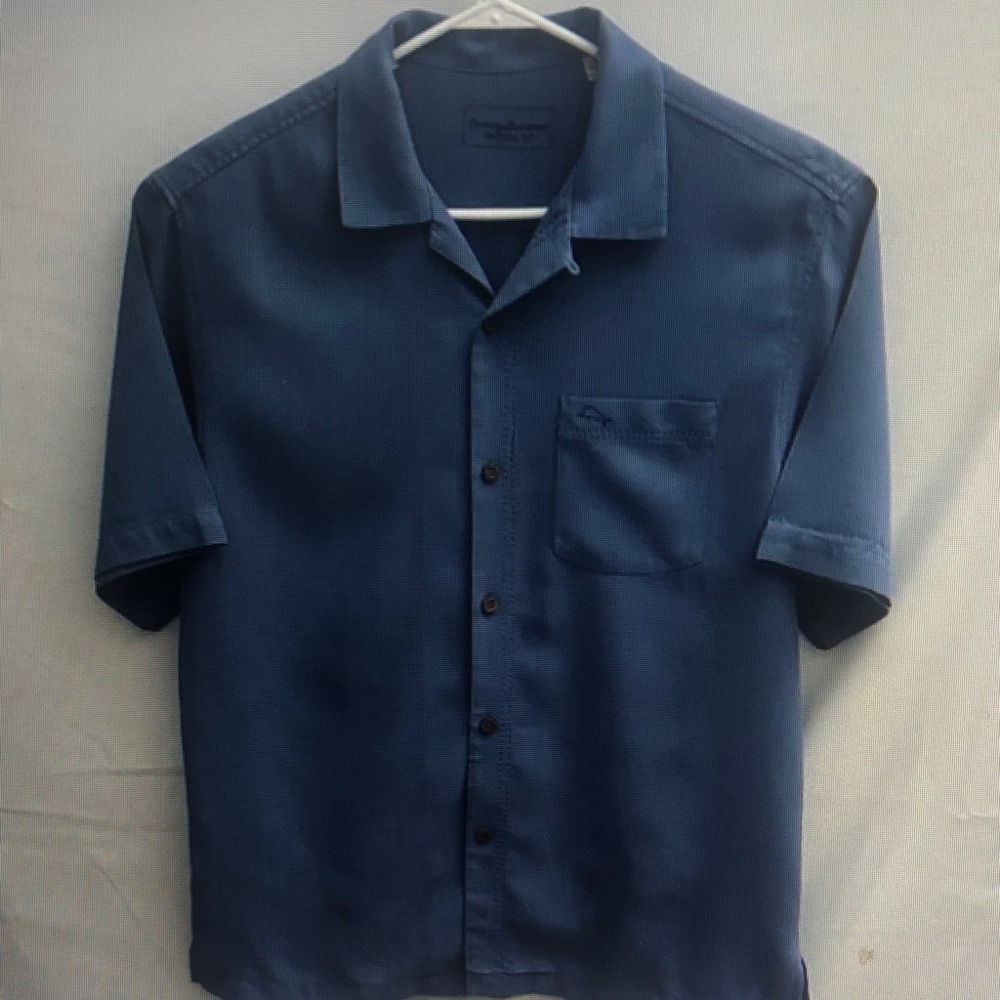Men's Blue Short Sleeve Shirt
